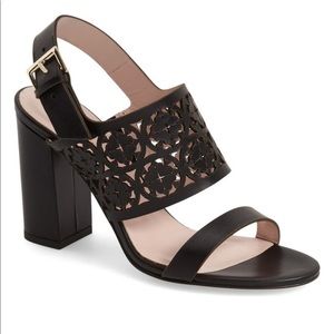 Brand new in box black leather Kate spade Sandals